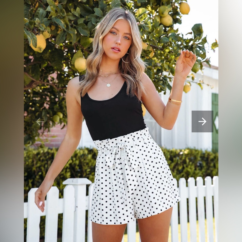 VICI Polkadot High Waisted Shorts